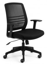 Cobi Task Mesh HB. Tilt Mech. Arms. 120Kg. Black Mesh Back. Black Fabric Seat Only